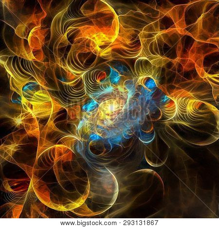 Vivid abstract. Vortex of Colors. 3D rendering