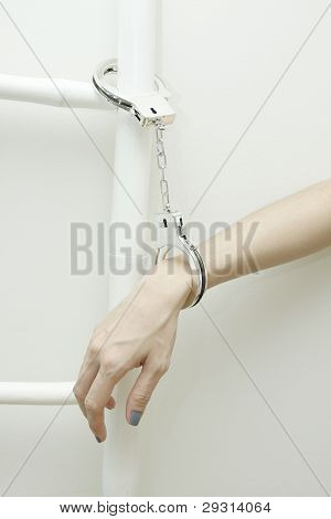 Geboeid met ladder