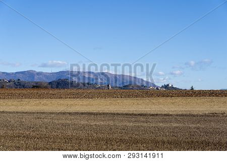 Brianza, Lombardy, Italy: Rural Landscape At Winter (january) Along The Road To Montevecchia
