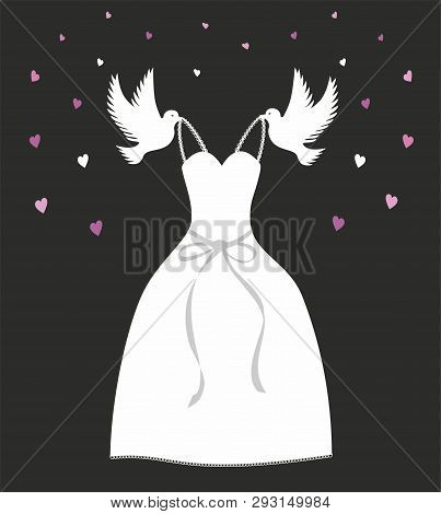 White Dress, Could Be Wedding Dress In With Inspiration From Cinderella. Pigeon, Hearths