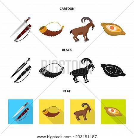 Vector Illustration Of Culture And Sightseeing Sign. Collection Of Culture And Originality Stock Vec