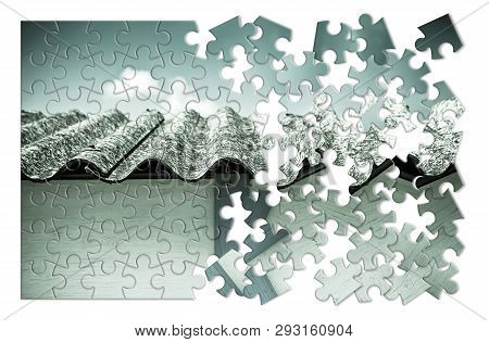 Asbestos Removal Concept Image - Image In Puzzle Shape