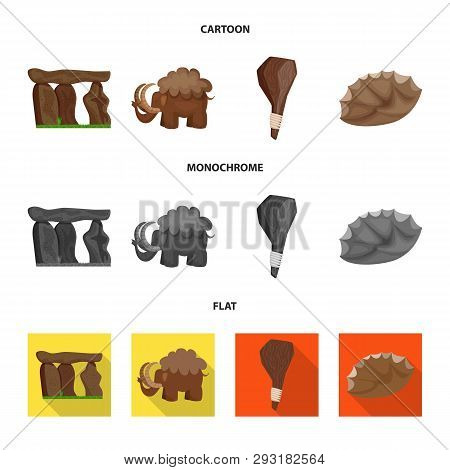 Vector Illustration Of Evolution  And Prehistory Sign. Set Of Evolution  And Development  Stock Symb