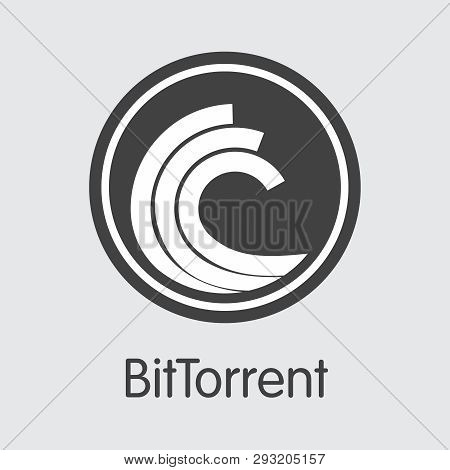 Btt - Bittorrent. The Icon Of Money Or Market Emblem.