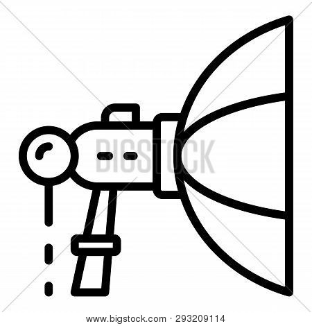 Side Of Softbox Icon. Outline Side Of Softbox Vector Icon For Web Design Isolated On White Backgroun