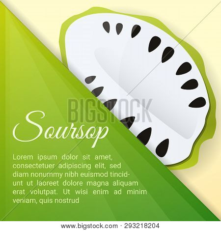 Tasty Soursop Concept Background. Cartoon Illustration Of Tasty Soursop Vector Concept Background Fo