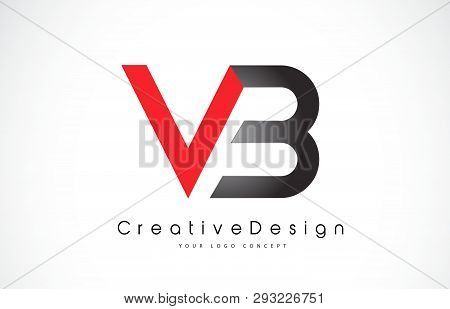 Red And Black Vb V B Letter Logo Design In Black Colors. Creative Modern Letters Vector Icon Logo Il
