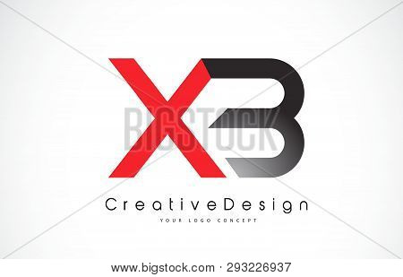 Red And Black Xb X B Letter Logo Design In Black Colors. Creative Modern Letters Vector Icon Logo Il