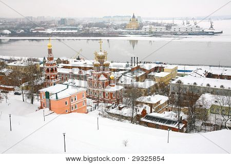 1 月ビュー ストレルカ ニジニ ・ ノヴゴロド ロシアの