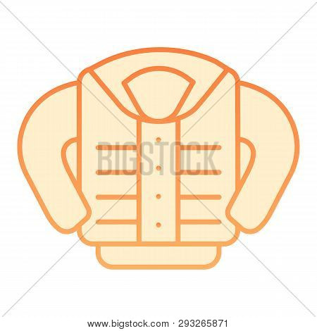 Jacket Flat Icon. Clothing Orange Icons In Trendy Flat Style. Outerwear Gradient Style Design, Desig
