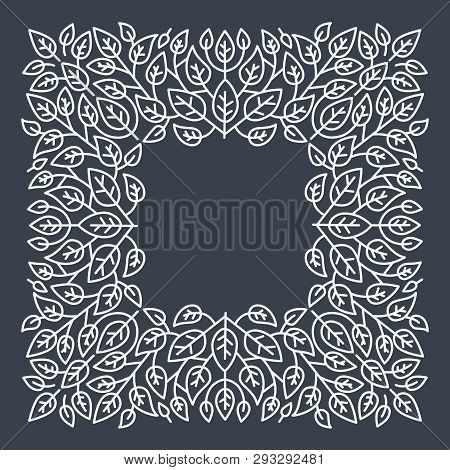 Linear Frames, Design Template. Decorative Background For Greeting Card In Ornamental Style.