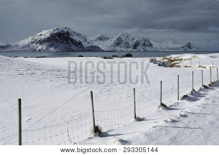 Haukland Beach in Lofoten Archipelago, Norway, Europe