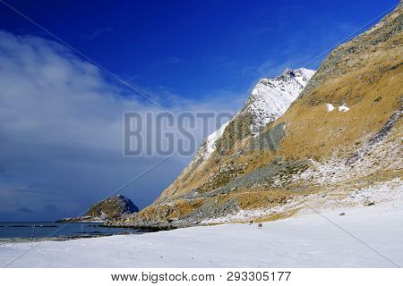 Haukland Beach in Lofoten Archipelago, Norway, Europe