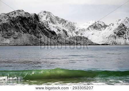 Haukland Beach in Lofoten Archipelago, Norway, Europe