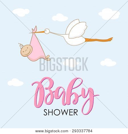 Cartoon Stork Sky Vector Photo Free Trial Bigstock