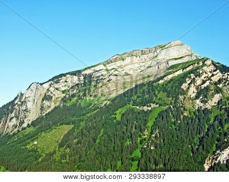 Alpine Peak Margelchopf Above The Voralpsee Lake And In The Alviergruppe Mountain Range - Canton Of 