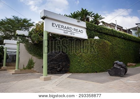 Johannesburg, South Africa, 22nd March- 2019: Exterior Of Art Gallery Building With Plants Growing O