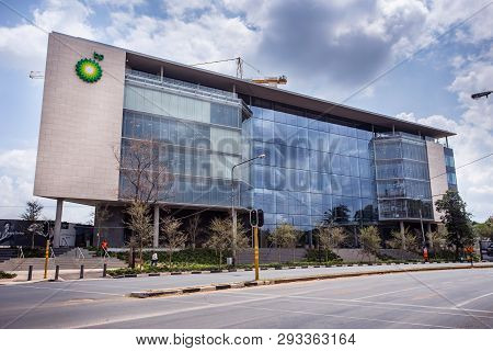 Johannesburg, South Africa, 22nd March- 2019: Glass Fronted Office Building In City Centre.