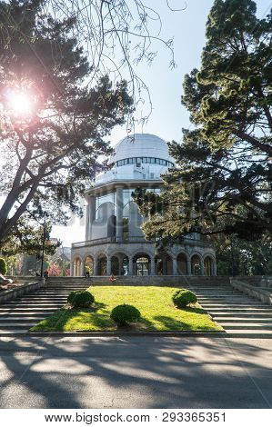 Coruna, Spain; April 01 2019: Casa De Las Ciencias Or House Of Sciences Museum Building On Sunny Day