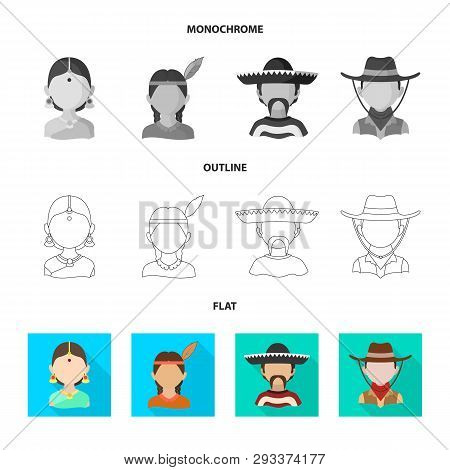 Vector Illustration Of Imitator And Resident Logo. Collection Of Imitator And Culture Vector Icon Fo