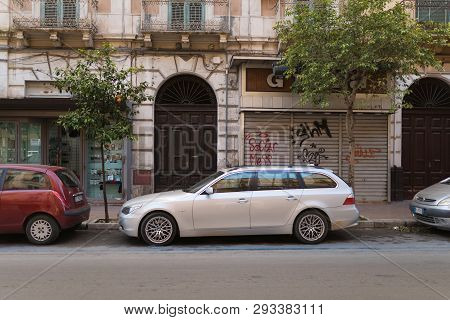 Taranto, Italy - 3 February 2019 - The Town Center Of A Big City In Southern Italy, On The Sea With 