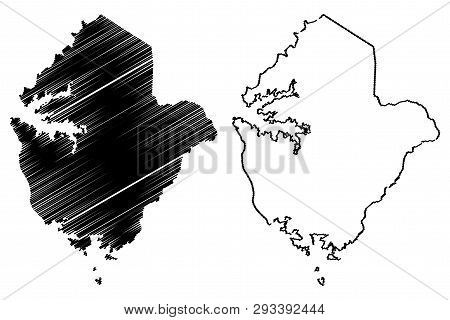 Eastern Region (regions Of Uganda, Republic Of Uganda, Administrative Divisions) Map Vector Illustra