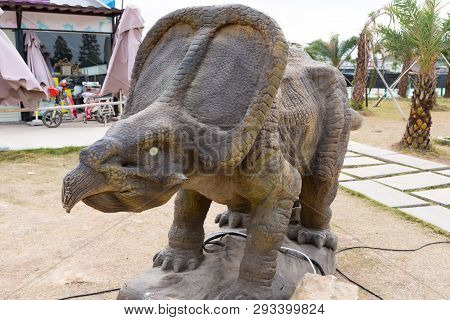Protoceratops Model In The Outdoor In A Day Time