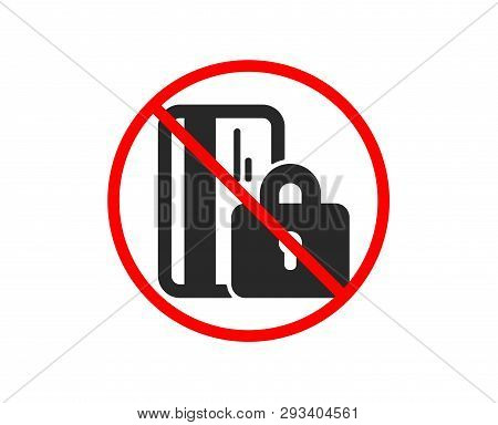 No Or Stop. Blocked Credit Card Icon. Bank Money Sign. Prohibited Ban Stop Symbol. No Blocked Card I