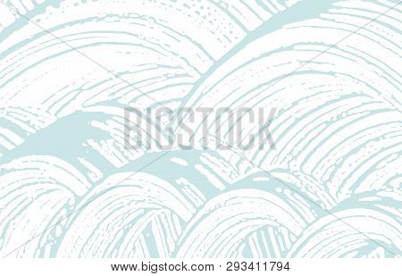 Grunge Texture. Distress Blue Rough Trace. Bizarre Background. Noise Dirty Grunge Texture. Wondrous 