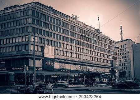 Finland, Helsinki- January 04, 2015: Sokos Hotel Building - Helsinki City Center