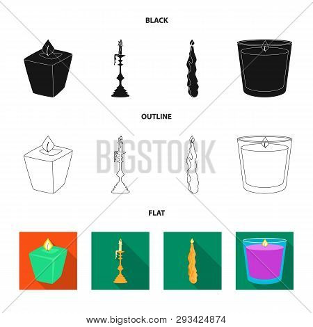 Vector Design Of Relaxation And Flame Icon. Set Of Relaxation And Wax Vector Icon For Stock.