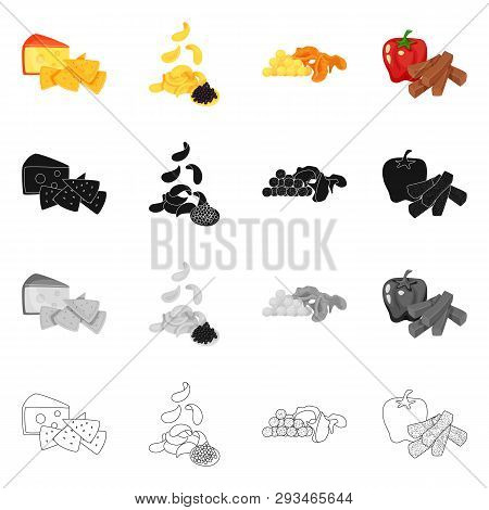 Vector Design Of Taste And Seasonin Icon. Set Of Taste And Organic   Stock Vector Illustration.