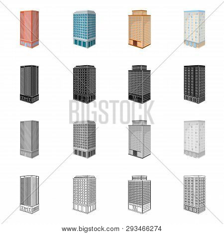 Vector Illustration Of Construction And Building Logo. Set Of Construction And Estate Vector Icon Fo