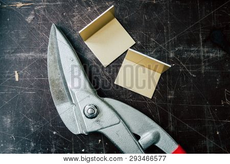 Tinsmith Tools On The Working Table In The Factory