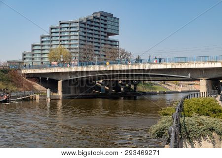 Bydgoszcz, Kujawsko-pomorskie / Poland - April, 4, 2019: A Modern Building In A Large City In Centra