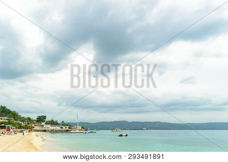 Tropical Island Caribbean White Sand Beach Summer Vacation Setting