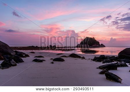 Beautiful Sunrise On Koh Lipe Beach Thailand ,summer Vacation