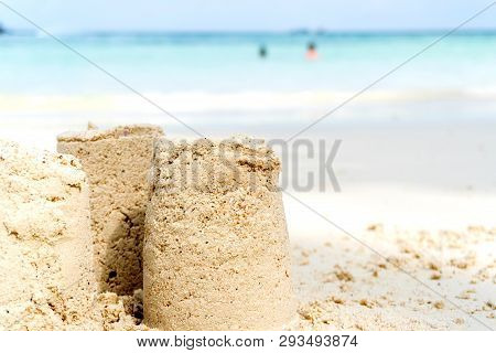 Sandcastle Summer On Beach