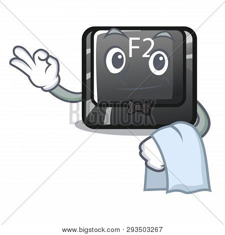 Waiter Button F2 Isolated With The Character