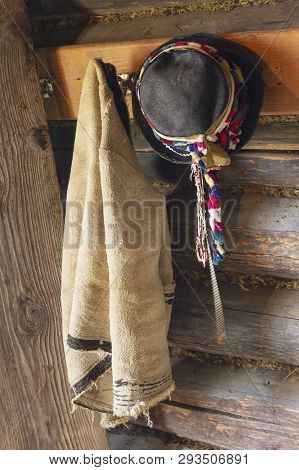 National Historical Outfit Of The Hutsuls Hangs On The Wal