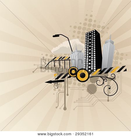illustrazione astratta città urbane