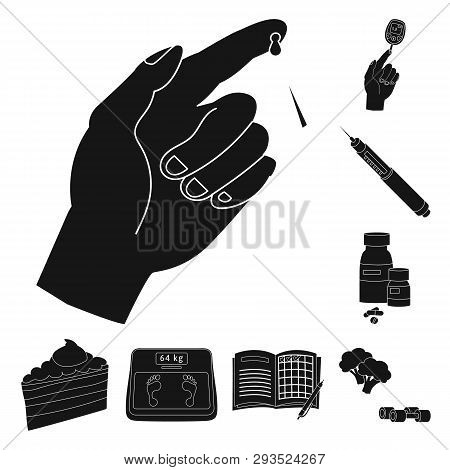 Vector Design Of Healthcare And Medicine Symbol. Set Of Healthcare And Diabetes Vector Icon For Stoc