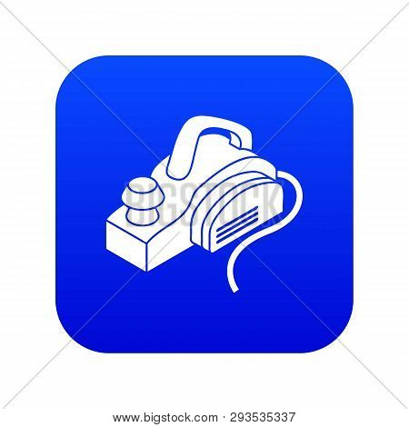 Hand Power Tool Icon Blue Vector Isolated On White Background