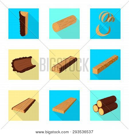 Vector Design Of Material And Nature  Symbol. Set Of Material And Raw  Stock Vector Illustration.