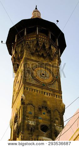 Exterior View To Minaret Of Old Al-qalai Mosque, Damascus, Syria