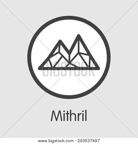 Mith - Mithril. The Logo Of Crypto Coins Or Market Emblem.