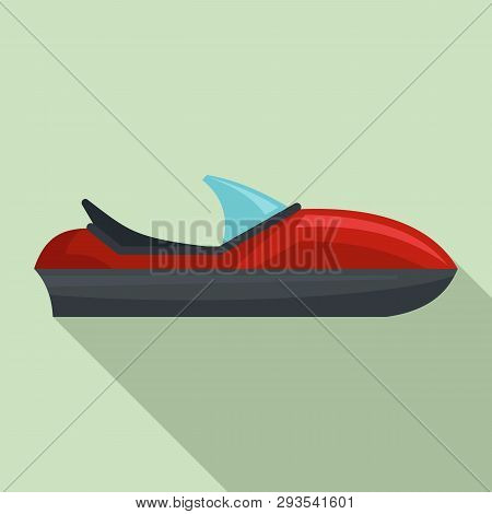 Race Jet Ski Icon. Flat Illustration Of Race Jet Ski Vector Icon For Web Design