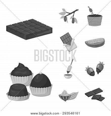 Vector Design Of Dessert And Sweetness Symbol. Set Of Dessert And Product Stock Vector Illustration.