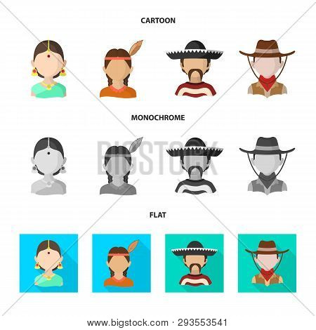 Vector Illustration Of Imitator And Resident Symbol. Set Of Imitator And Culture Stock Vector Illust