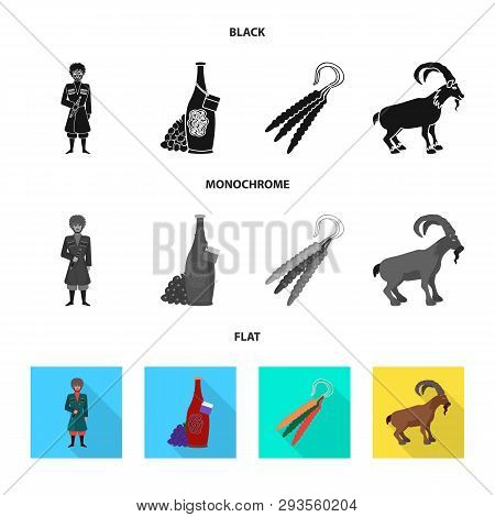 Vector Illustration Of Culture And Sightseeing Logo. Collection Of Culture And Originality Stock Vec